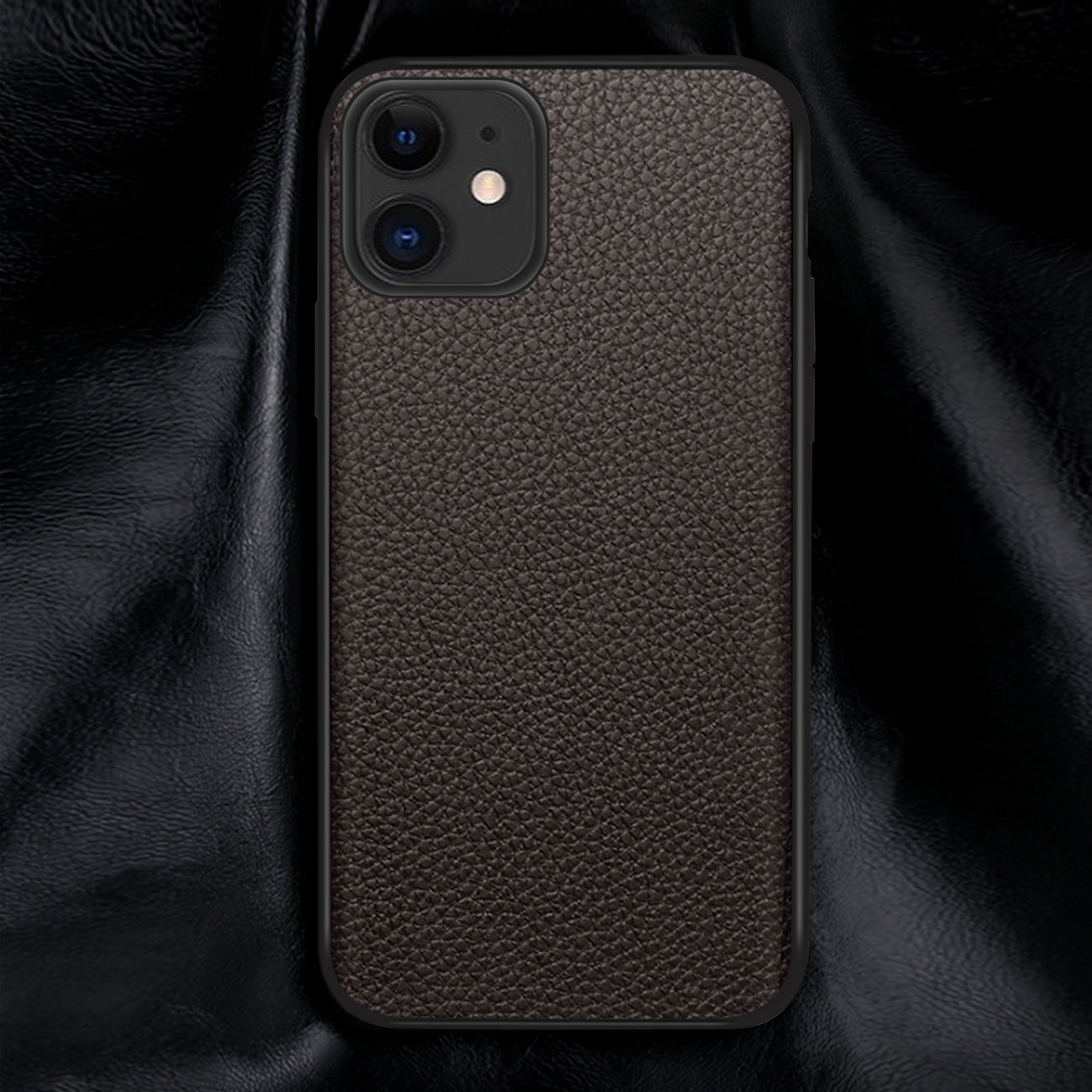 Reiko Premium PU Leather Outside and Flexible TPU Silicone Hybrid Slim Case for IPhone 11