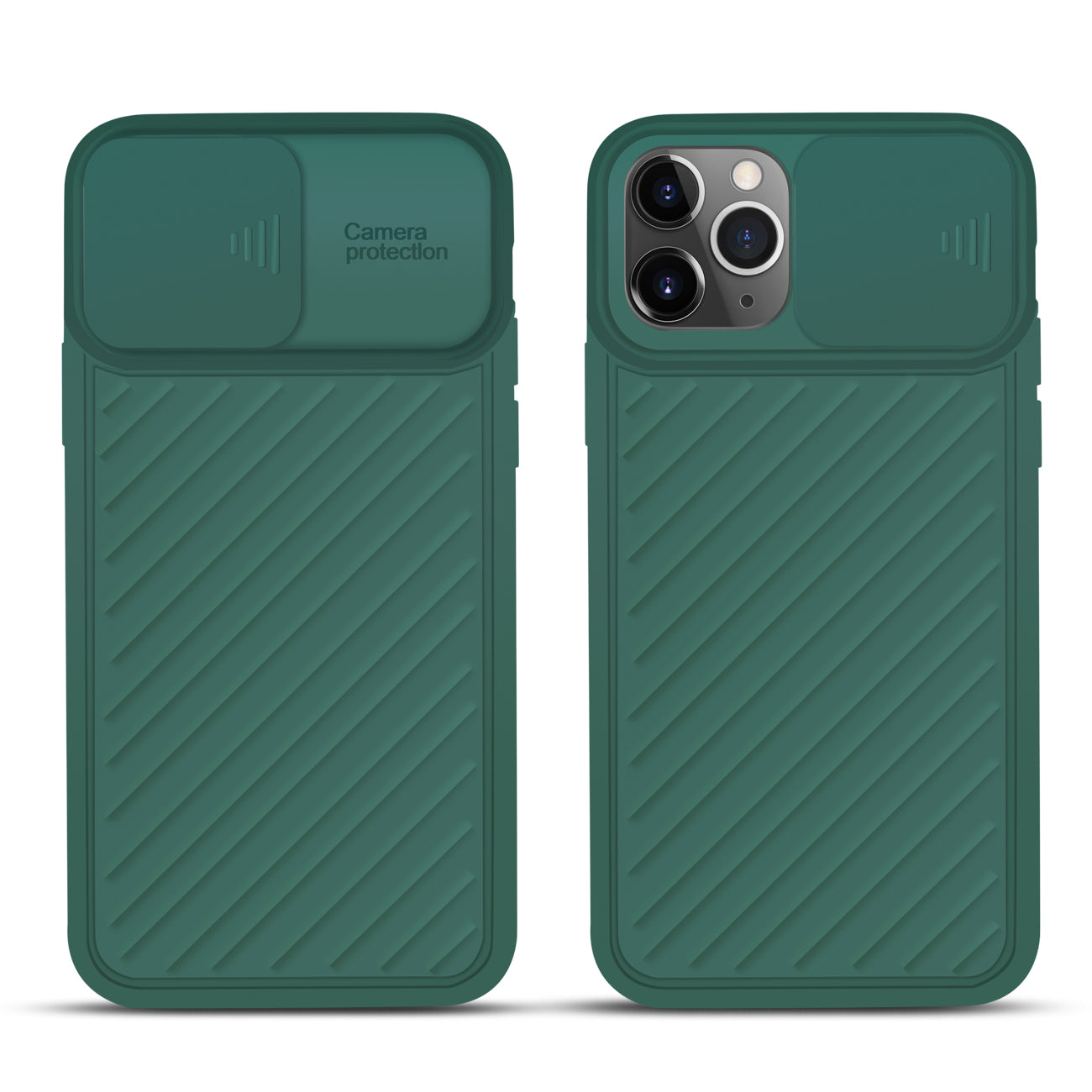 Case TPU With Slide Camera Slim Stylish Protective CamShield Series Apple iPhone 11 Pro Max Green Color