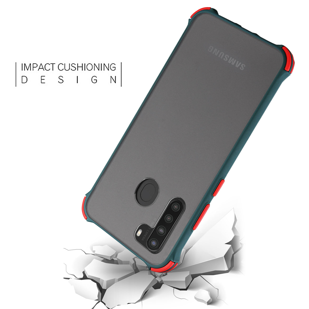 Case Bumper Samsung Galaxy A21 Black Color