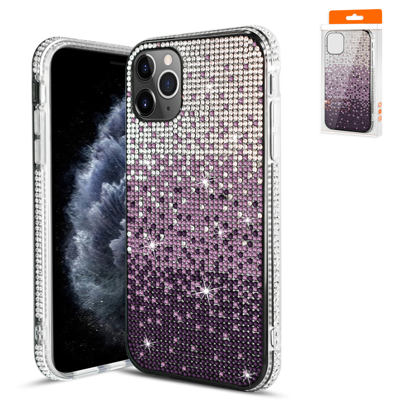 Case Diamond Design Apple iPhone 11 Pro Max Purple Color