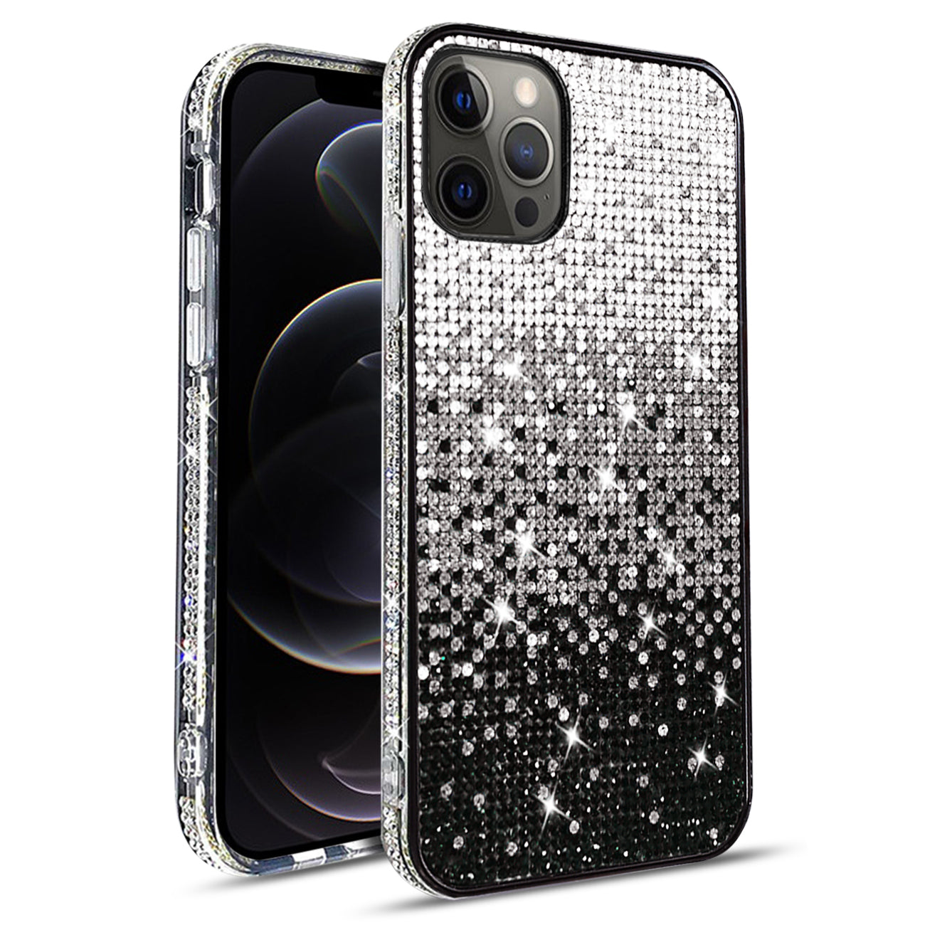 Case Diamond Design Apple iPhone 12/ IPHONE 12 Pro Black Color
