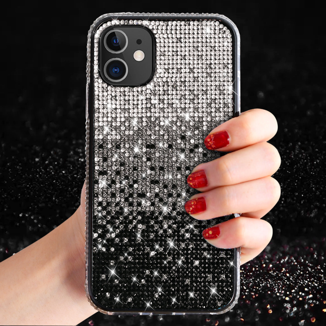 Case Diamond Design Apple iPhone XR Black Color