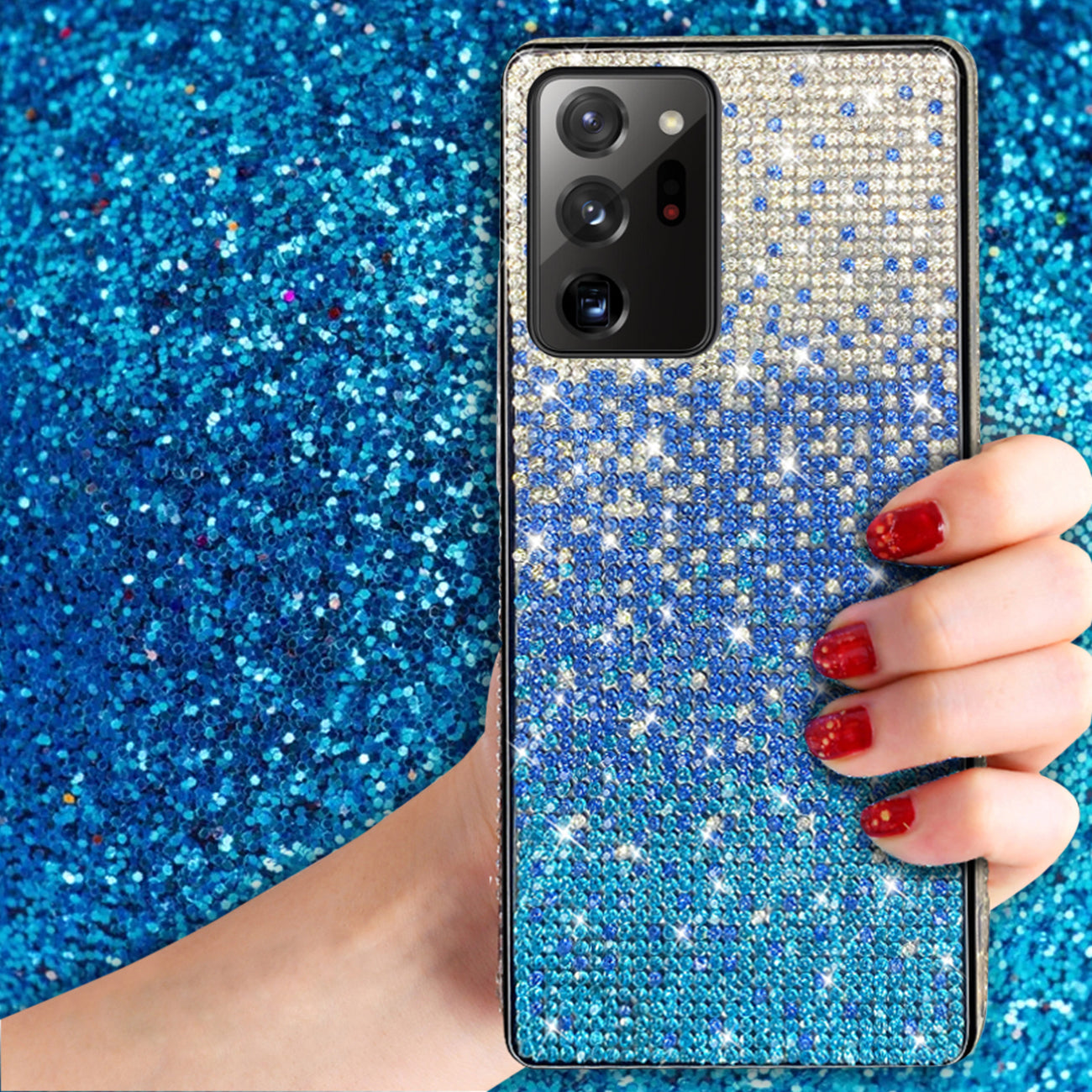 Case Diamond Design Samsung Galaxy Note 20 Ultra Blue Color