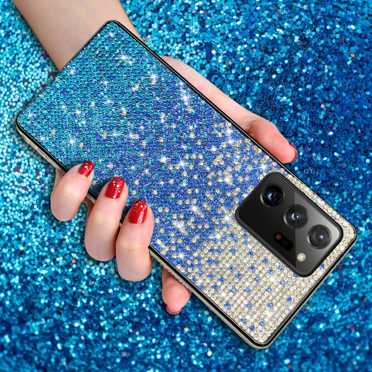 Case Diamond Design Samsung Galaxy Note 20 Ultra Blue Color