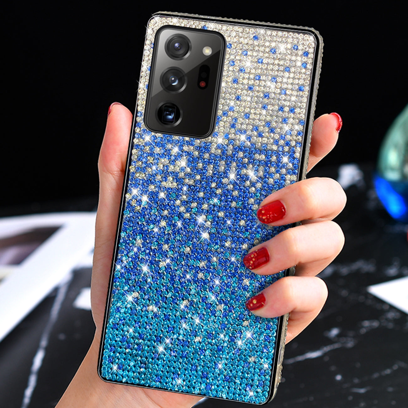 Case Diamond Design Samsung Galaxy Note 20 Ultra Blue Color