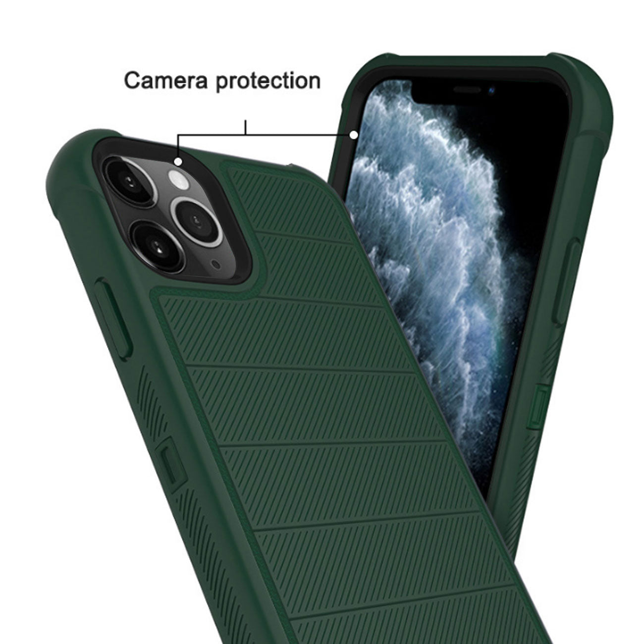 Case Holster Combo Hybrid 3-In-1 Heavy Duty Apple iPhone 11 Pro Blue Color