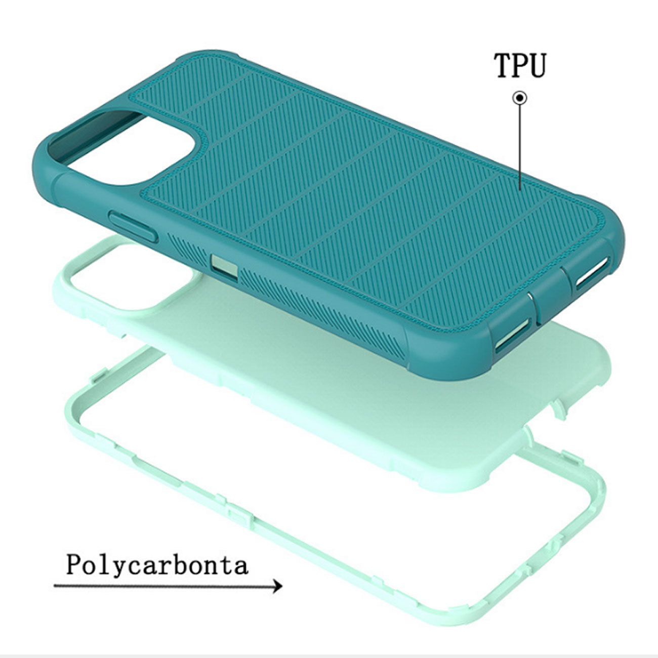 Case Holster Combo Hybrid 3-In-1 Heavy Duty Apple iPhone 11 Pro Green Color