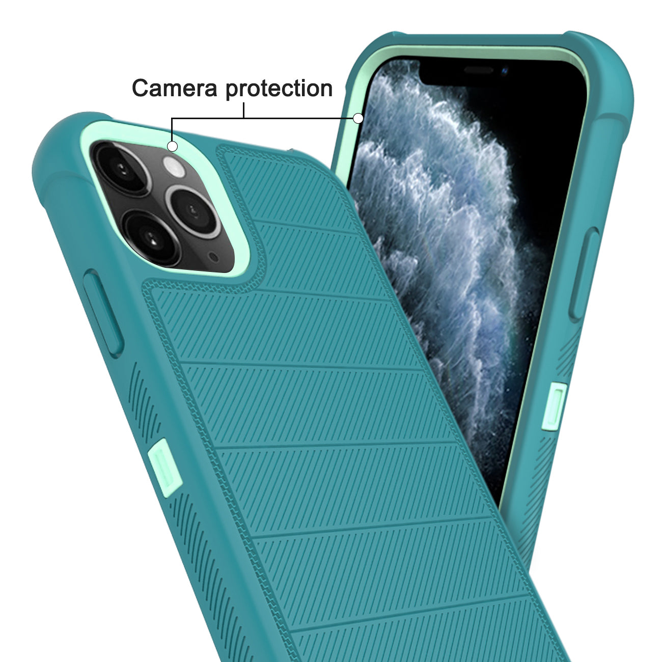 Case Holster Combo Hybrid 3-In-1 Heavy Duty Apple iPhone 11 Pro Green Color