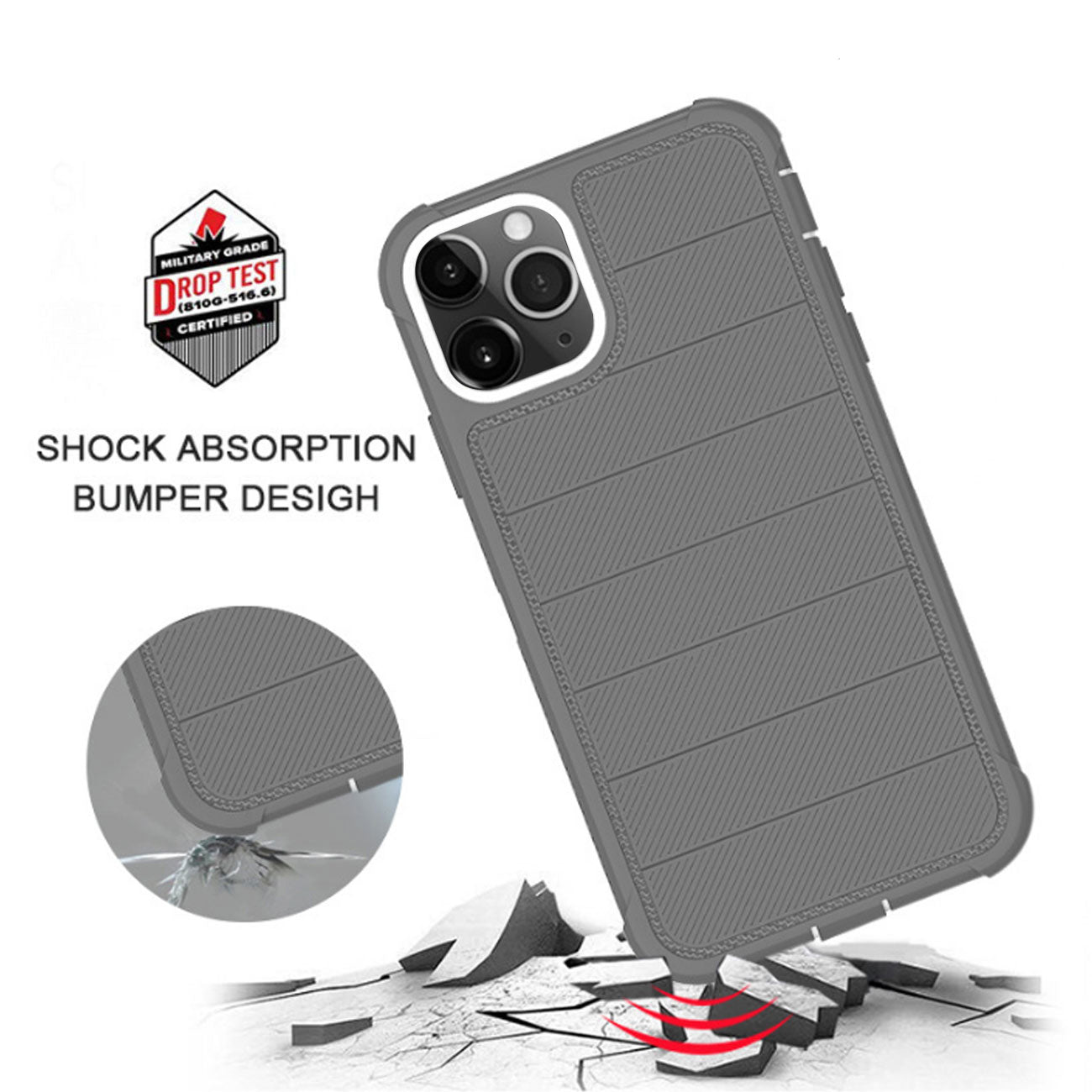 3-In-1 Hybrid Heavy Duty Holster Combo Case For APPLE IPHONE 11 PRO In Blue