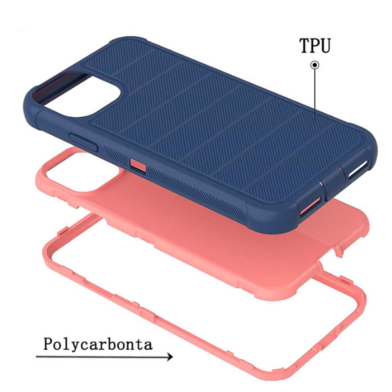 Case Holster Combo 3-In-1 Hybrid Heavy Duty Apple iPhone 11 Pro Navy Color