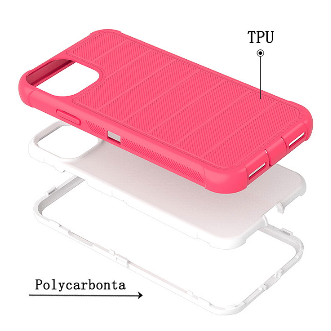 Case Holster Combo Hybrid 3-In-1 Heavy Duty Apple iPhone 11 Hot Pink Color