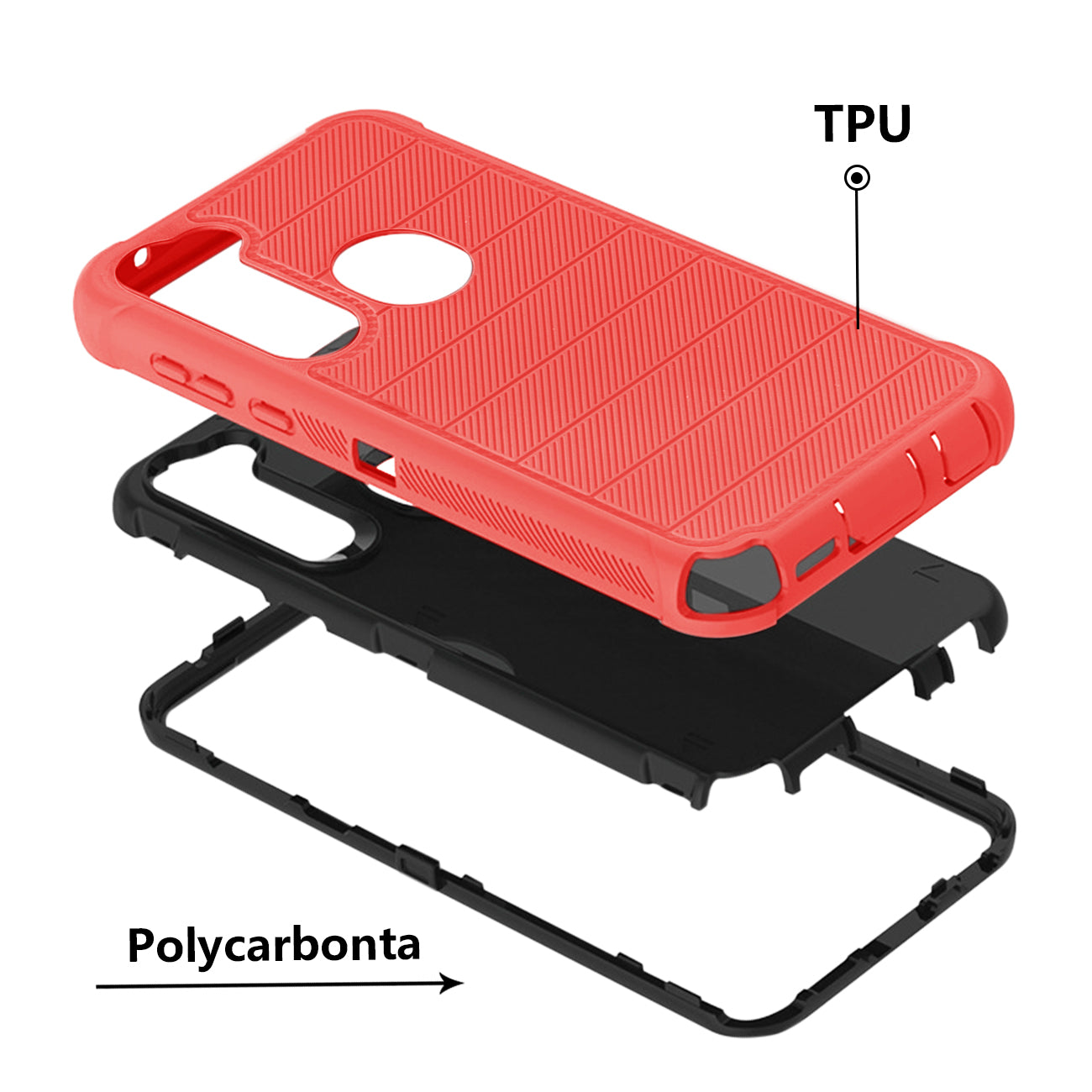 Case Hybrid 3 In 1 Heavy Duty Holster Combo Moto G Stylus Pink Color