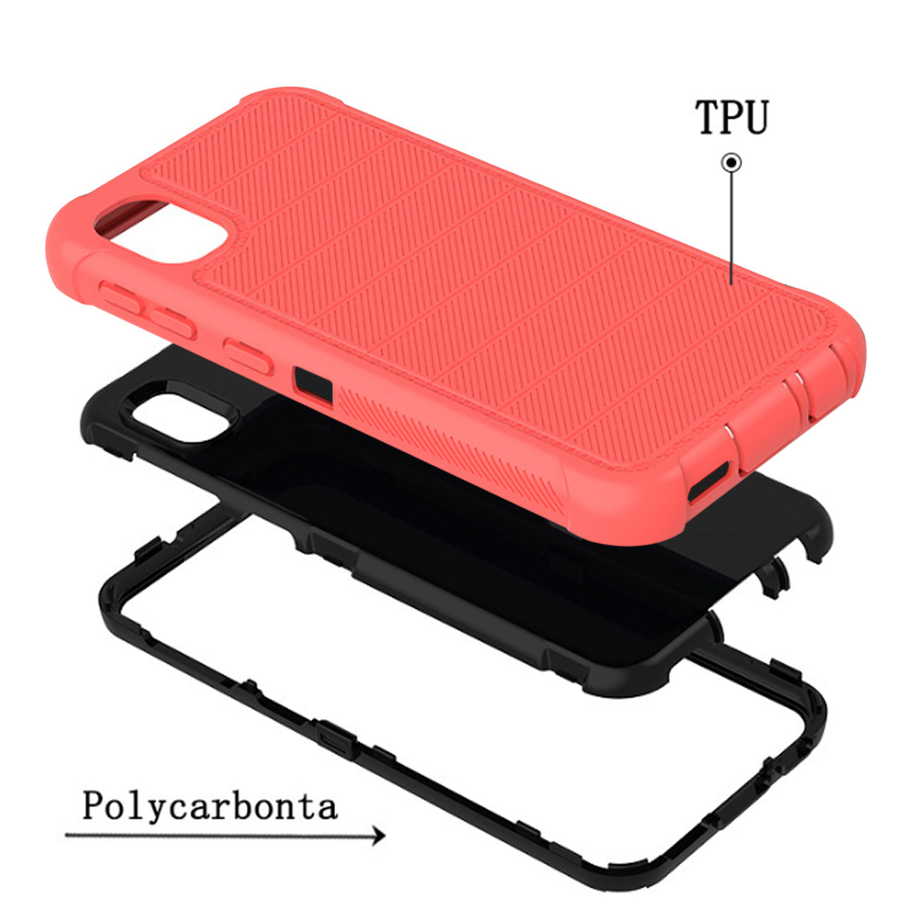 Case Holster Combo Hybrid 3-In-1 Heavy Duty Samsung Galaxy A10E Pink Color