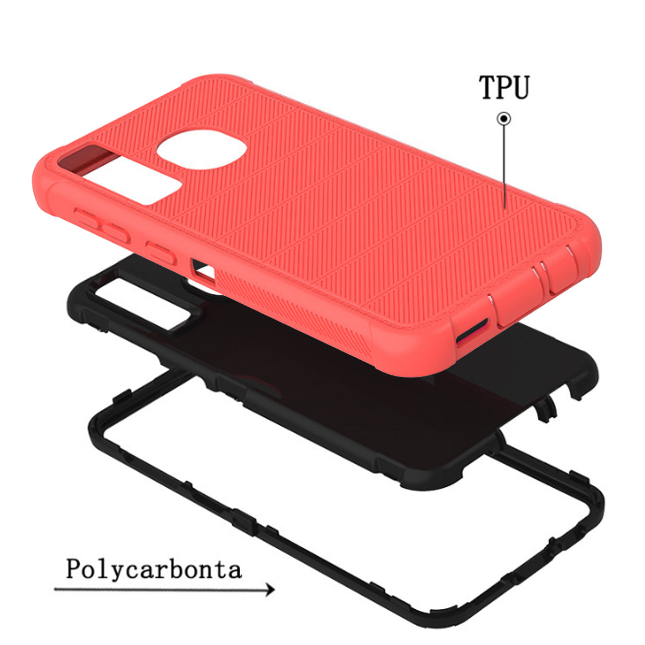 Case Holster Combo Hybrid 3-In-1 Heavy Duty Pink Color
