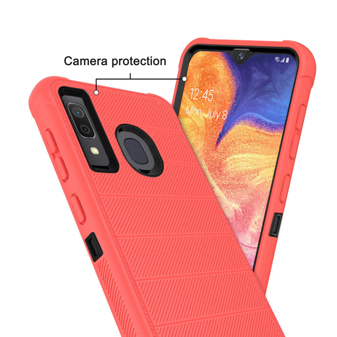 Case Holster Combo Hybrid 3-In-1 Heavy Duty Pink Color