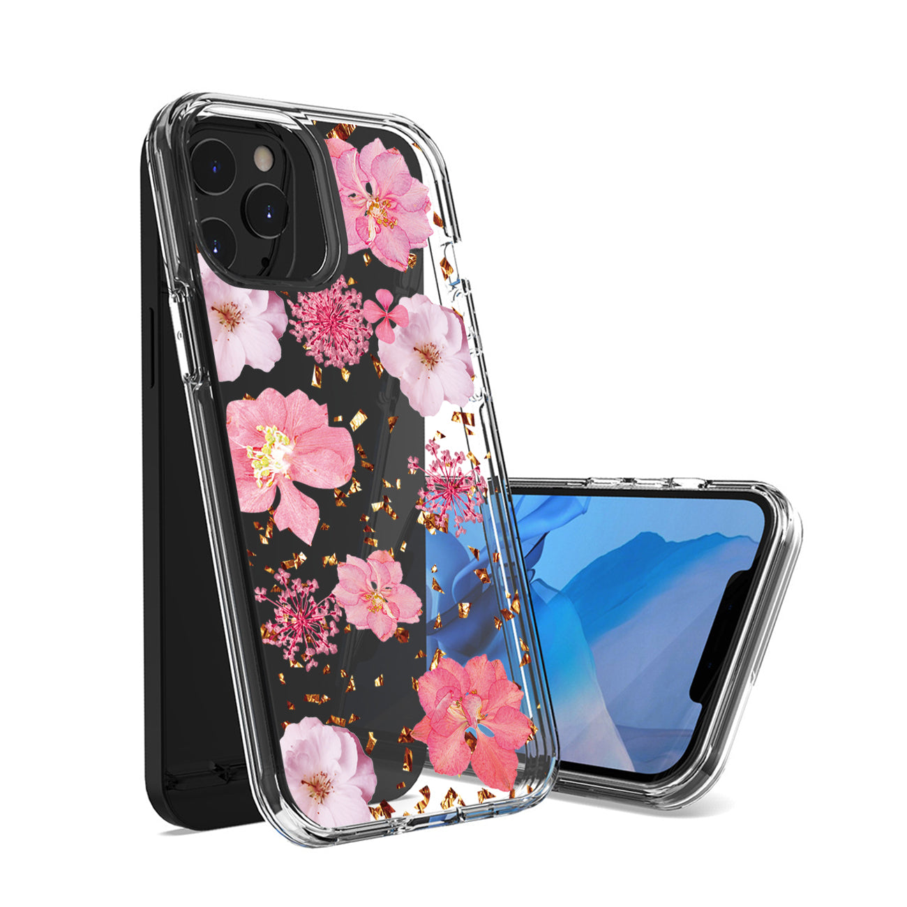 Pressed dried flower Design Phone case for APPLE IPHONE 11 PRO MAX in Pink