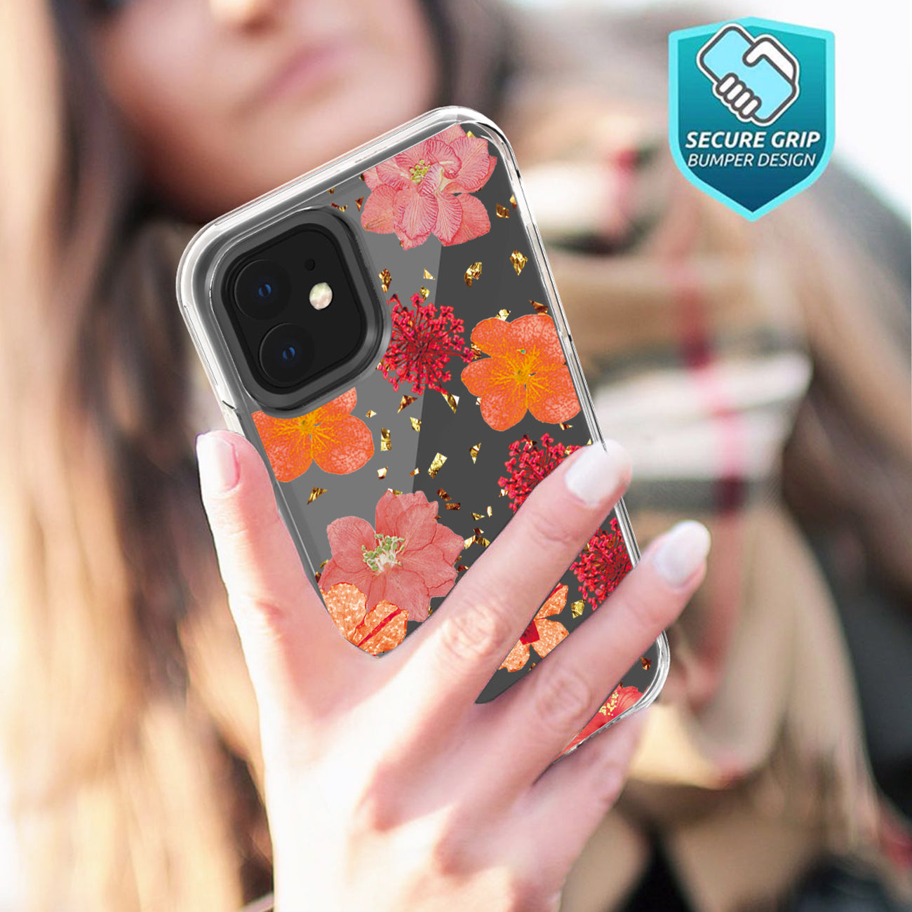 Pressed dried flower Design Phone case for APPLE IPHONE 11 PRO MAX in Red