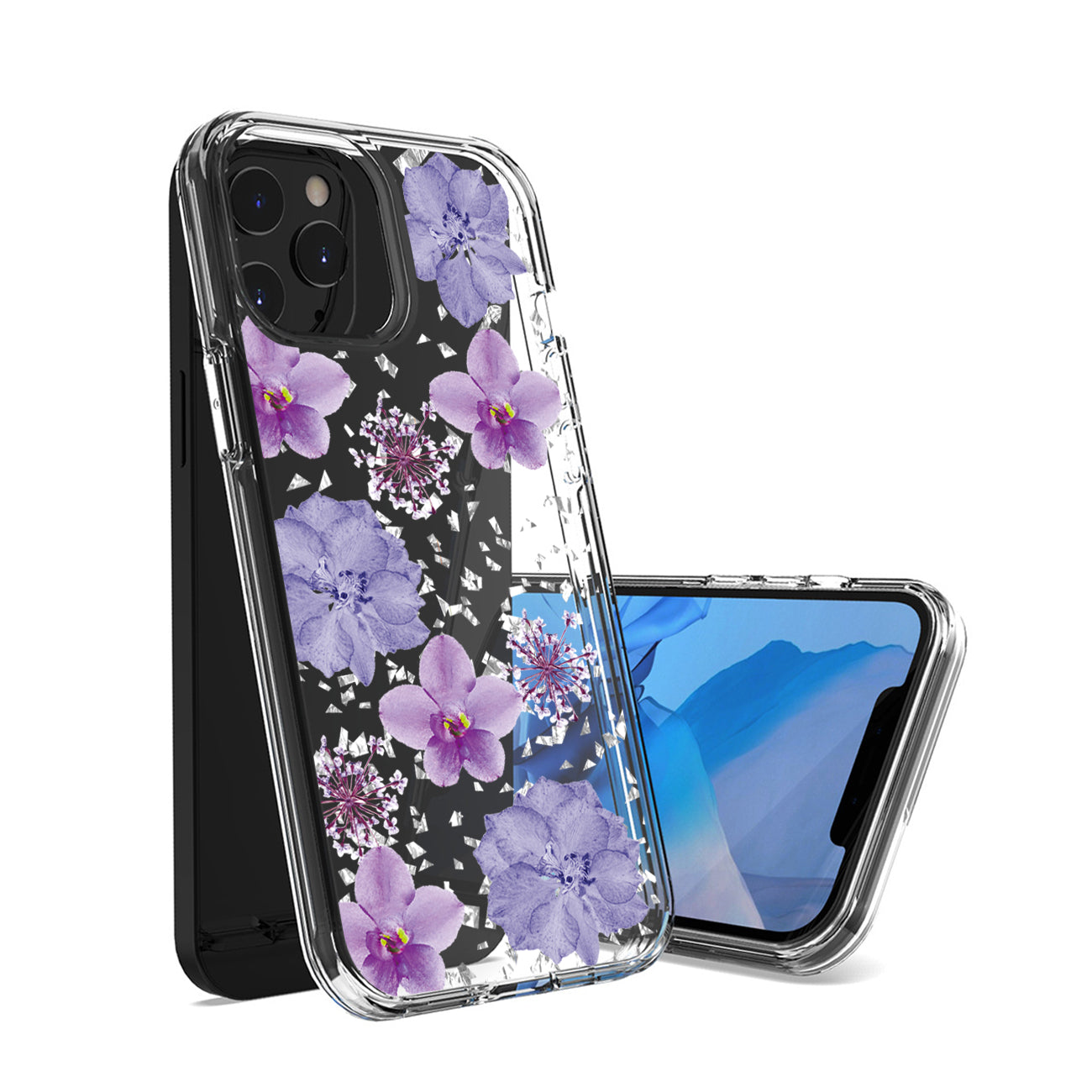 Pressed dried flower Design Phone case for APPLE IPHONE 11 in Purple