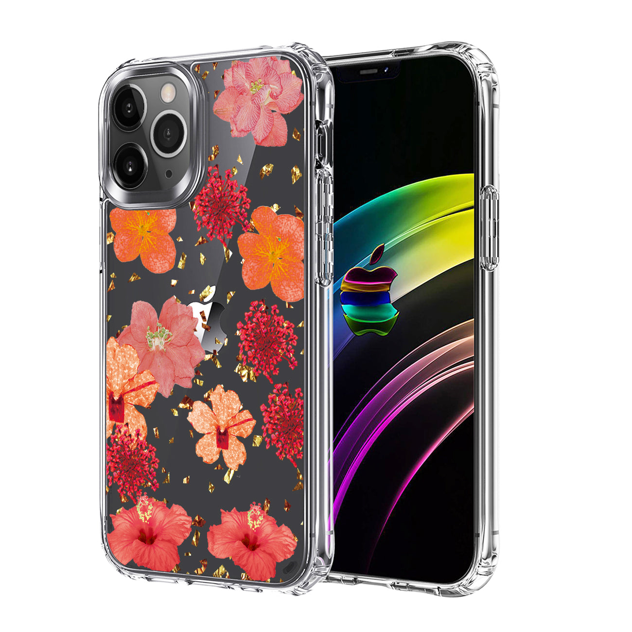 Pressed dried flower Design Phone case for APPLE IPHONE 11 in Red