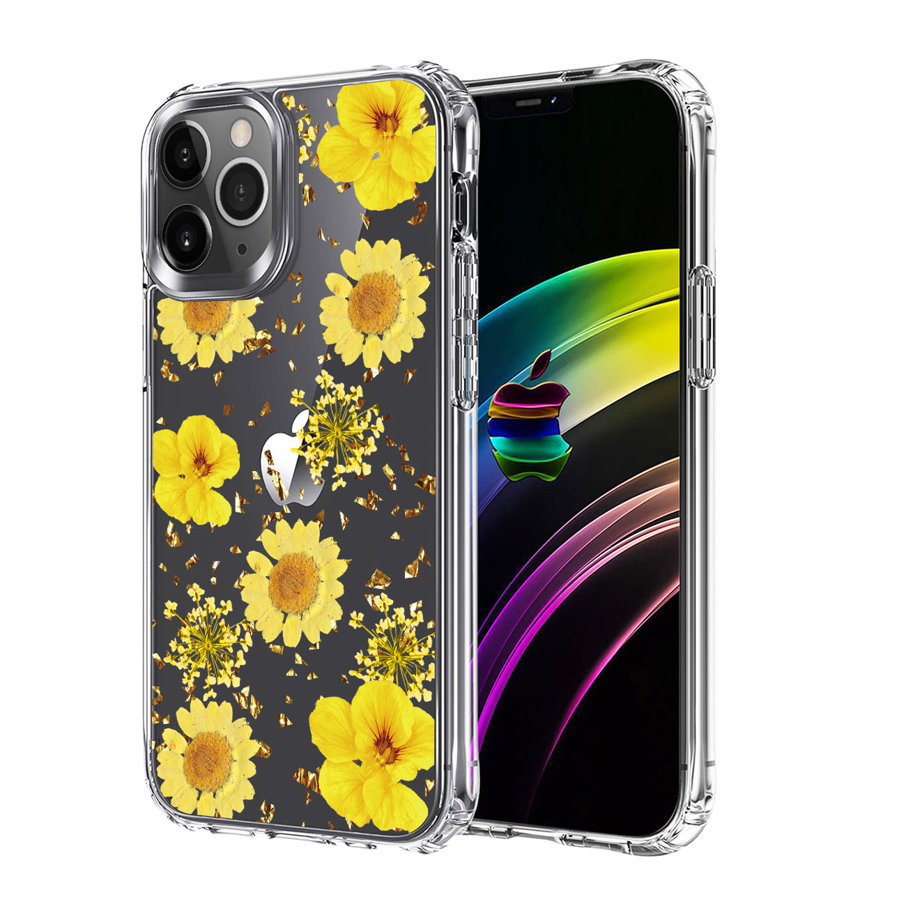 Pressed dried flower Design Phone case for APPLE IPHONE 11 in Yellow