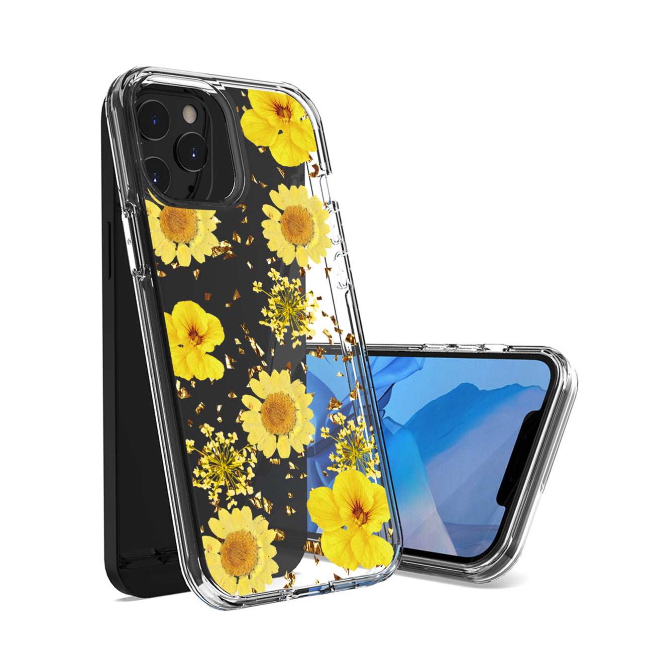 Pressed dried flower Design Phone case for APPLE IPHONE 11 in Yellow