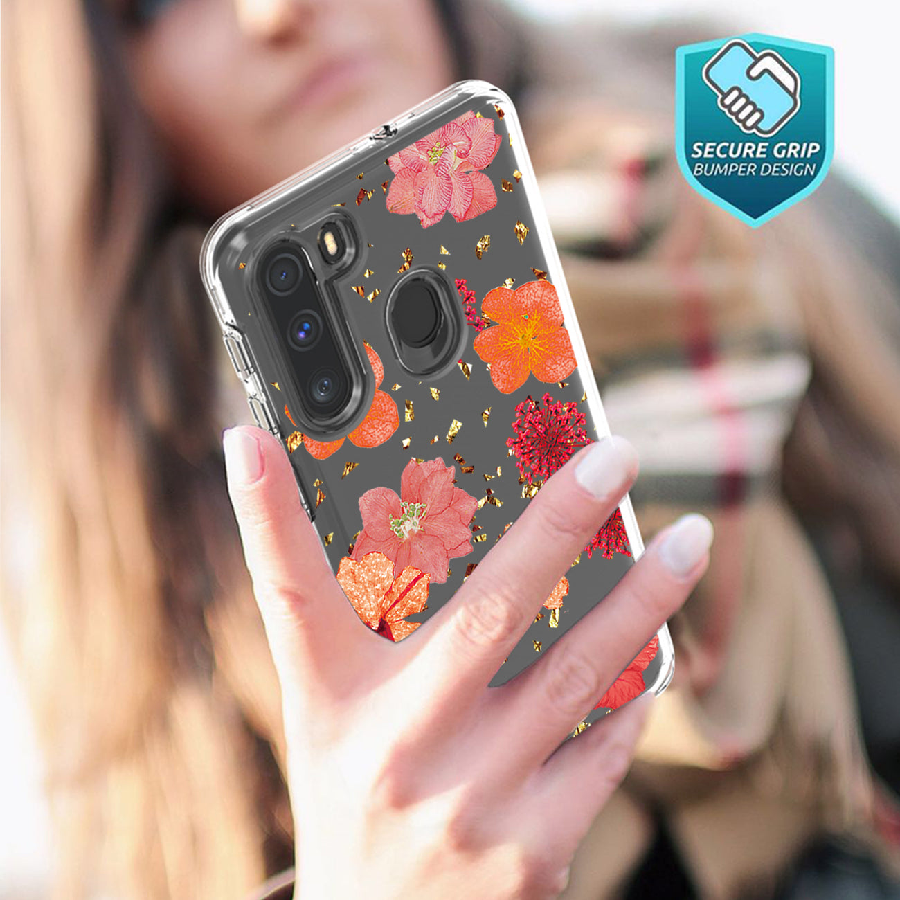 Phone Case Pressed Dried Flower Motorola G Stylus Red Color