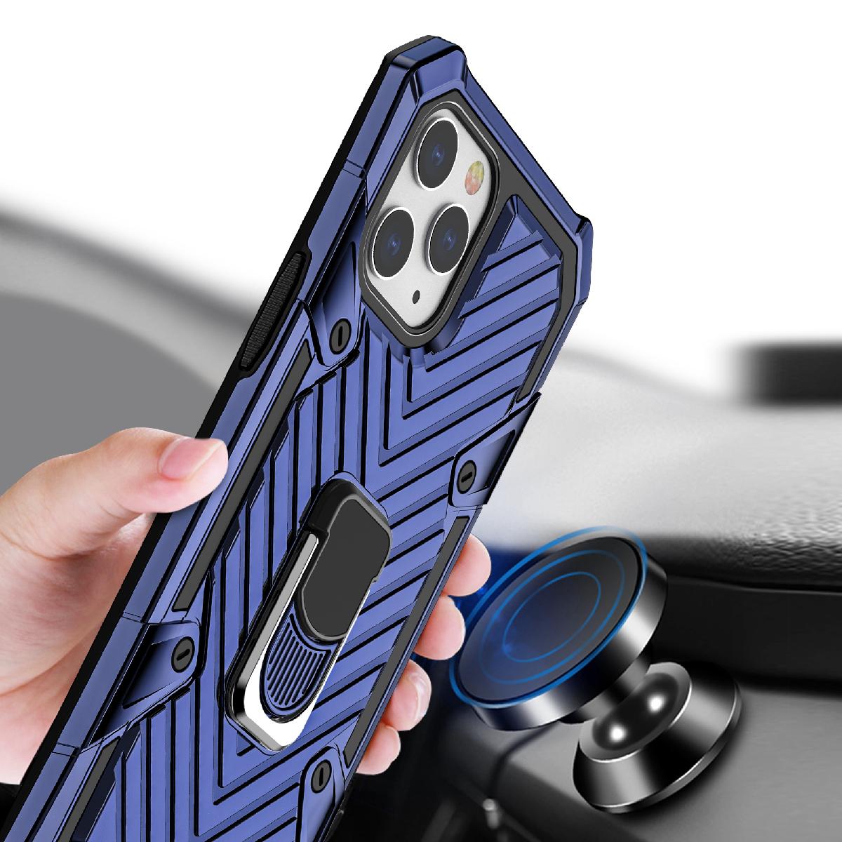 IPHONE 12/ IPHONE 12 PRO Kickstand Anti-Shock And Anti Falling Case In Blue