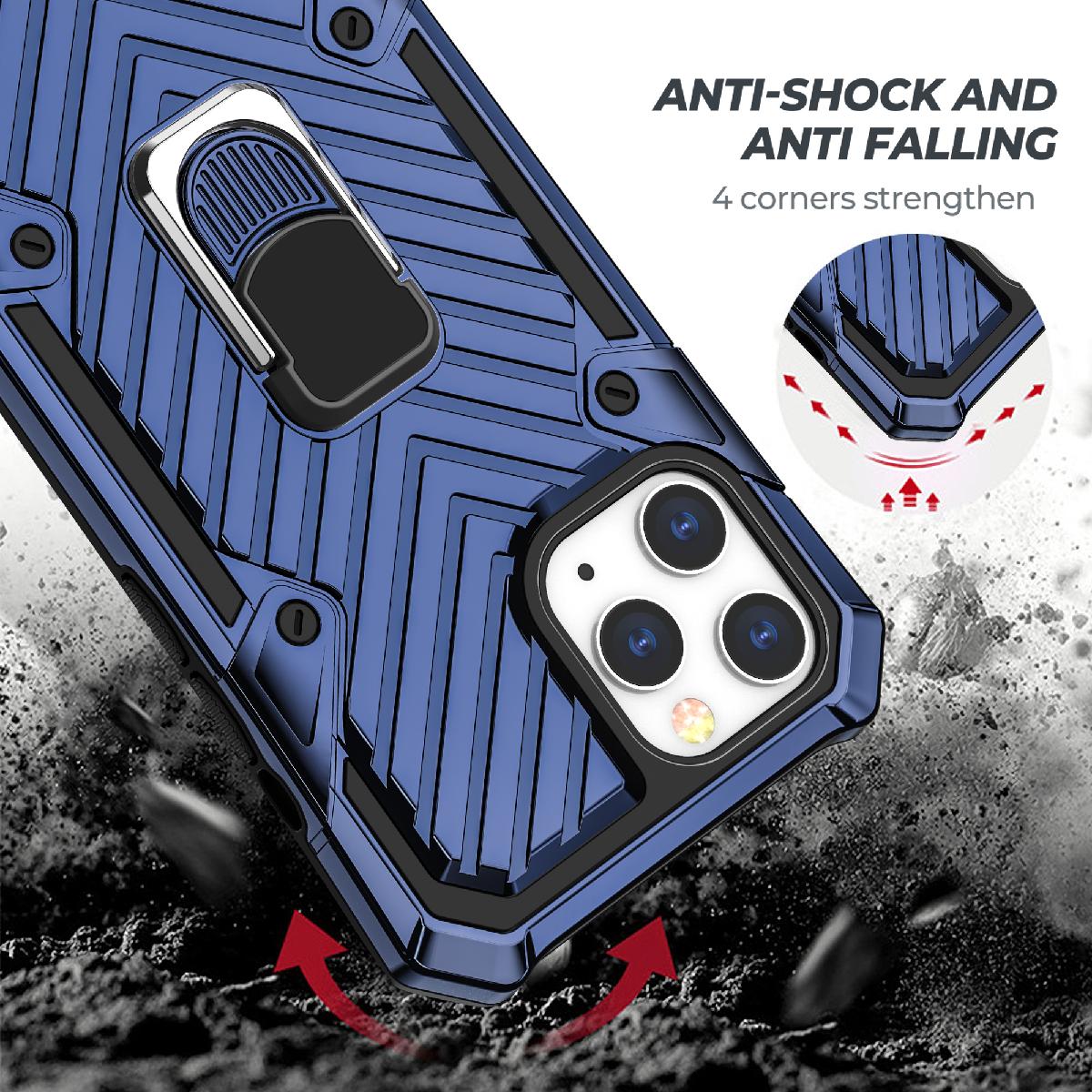 IPHONE 12/ IPHONE 12 PRO Kickstand Anti-Shock And Anti Falling Case In Blue