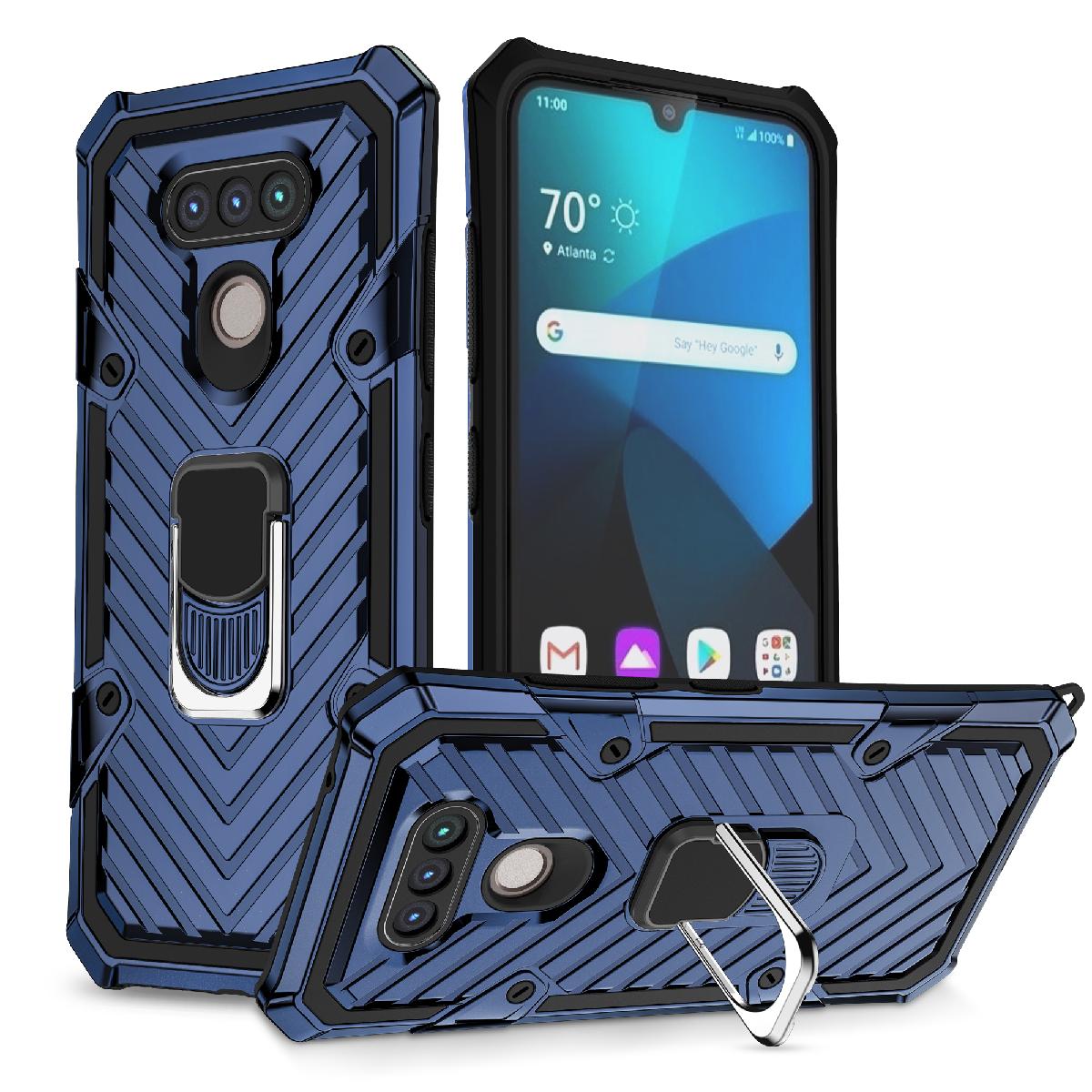 Case Kickstand Anti-Shock And Anti Falling LG HARMONY 4 Blue Color