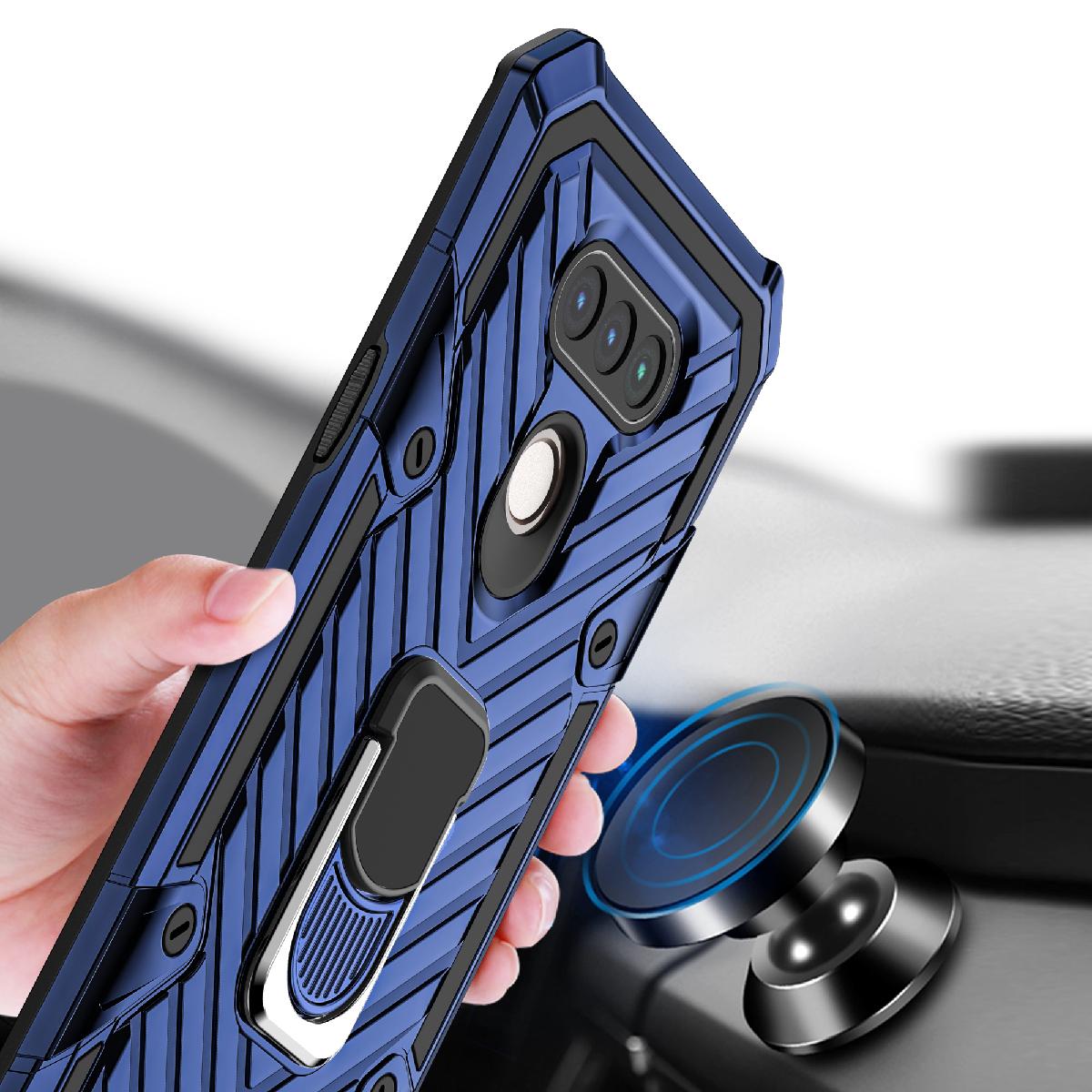 Case Kickstand Anti-Shock And Anti Falling LG HARMONY 4 Blue Color