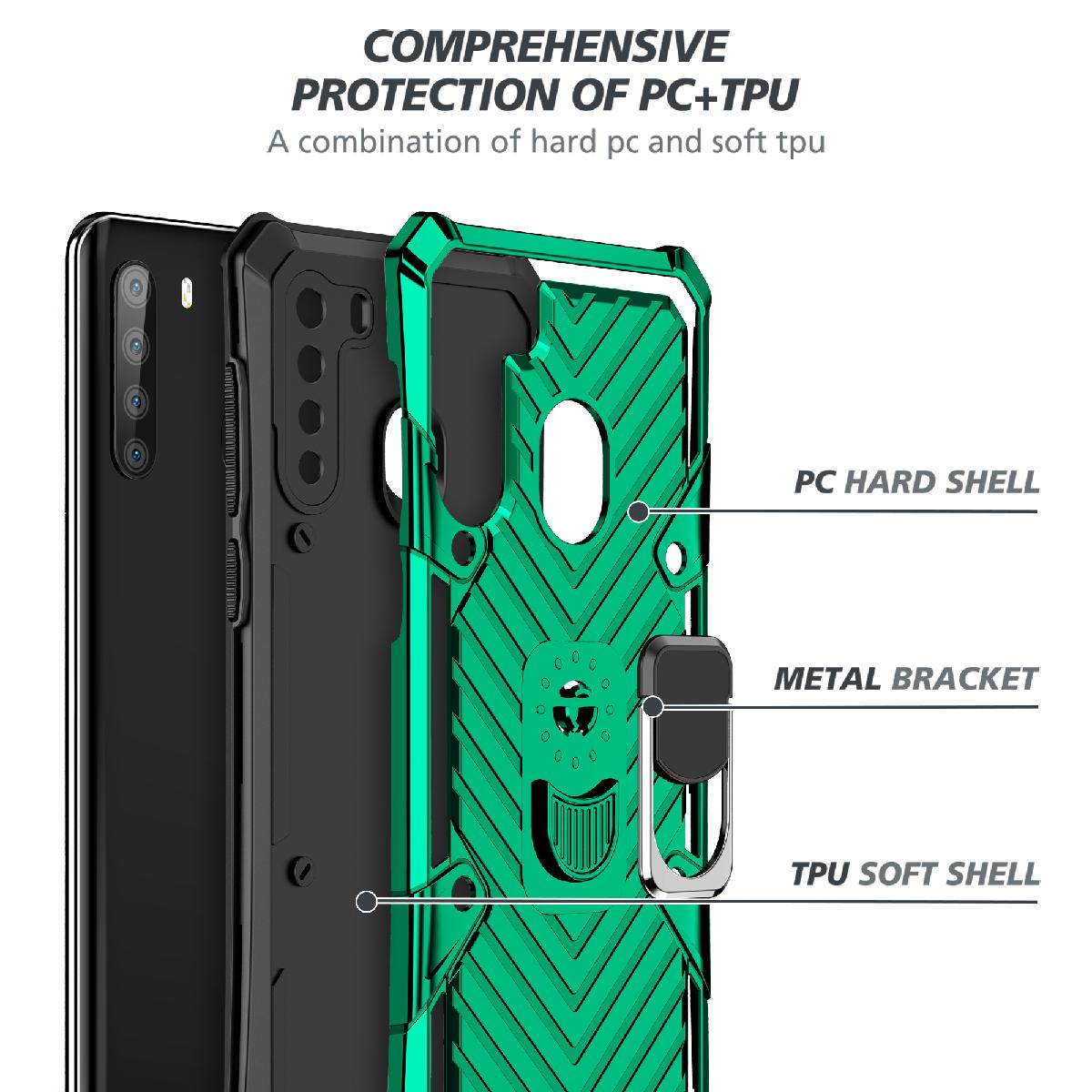 Kickstand Anti-Shock And Anti Falling Case for SAMSUNG GALAXY A21 In Green