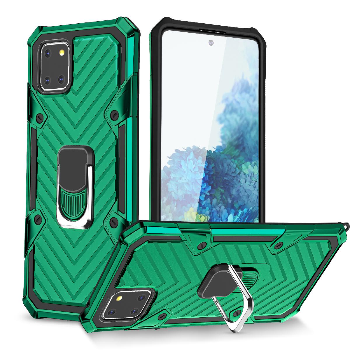 Reiko Kickstand Anti-Shock And Anti Falling Case for SAMSUNG GALAXY A81 In Green