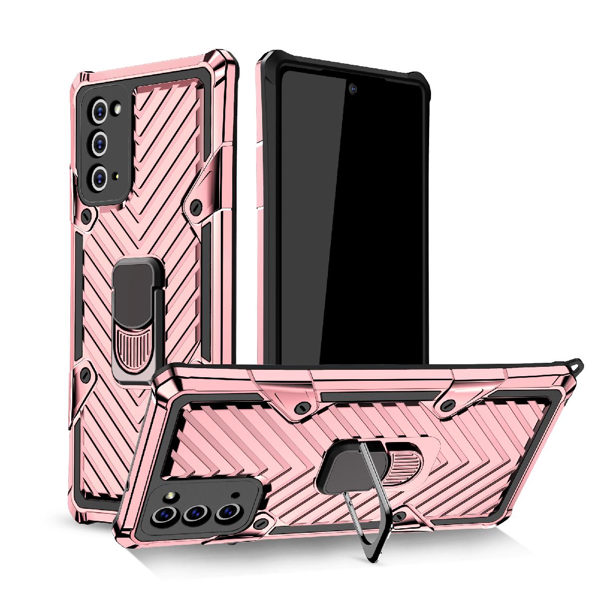 Reiko Kickstand Anti-Shock And Anti Falling Case for SAMSUNG GALAXY NOTE 20 ULTRA In Rose Gold