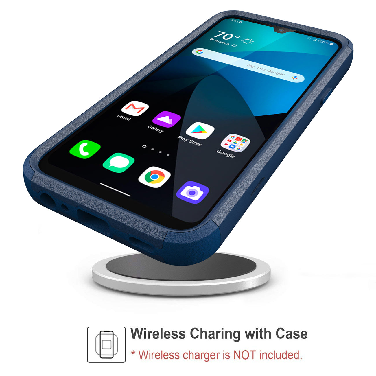 Case Hybrid 3 in 1 Heavy Duty Defender Rugged Armor LG HARMONY 4 Blue Color