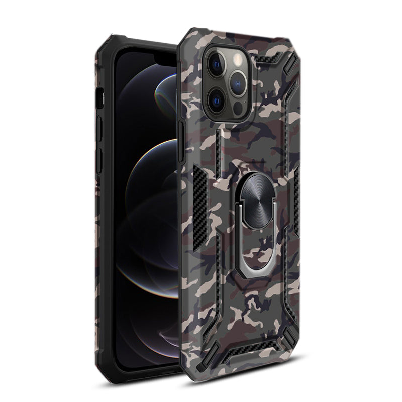 Reiko Phone Case with Magnetic Ring Holder For IPHONE 12/ IPHONE 12 PRO In Gray