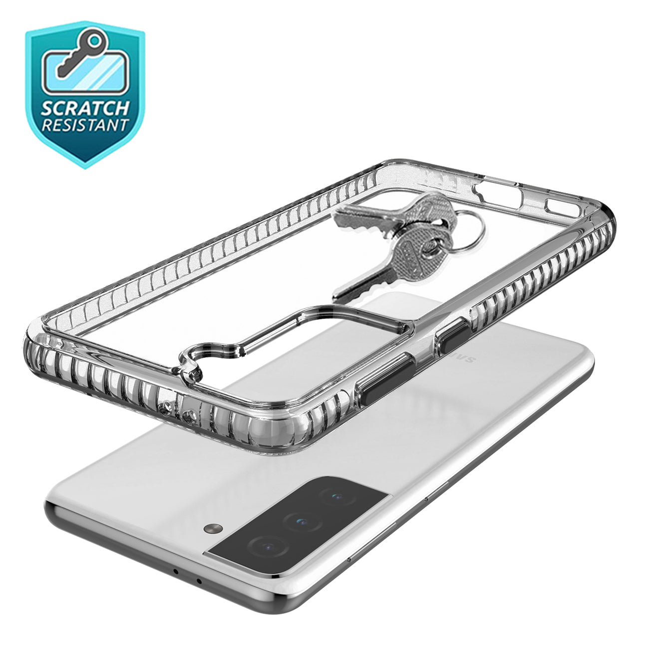 Case Bumper TPU Shockproof With Embedded Coil Samsung Galaxy S21/ S30 Plus Black Color