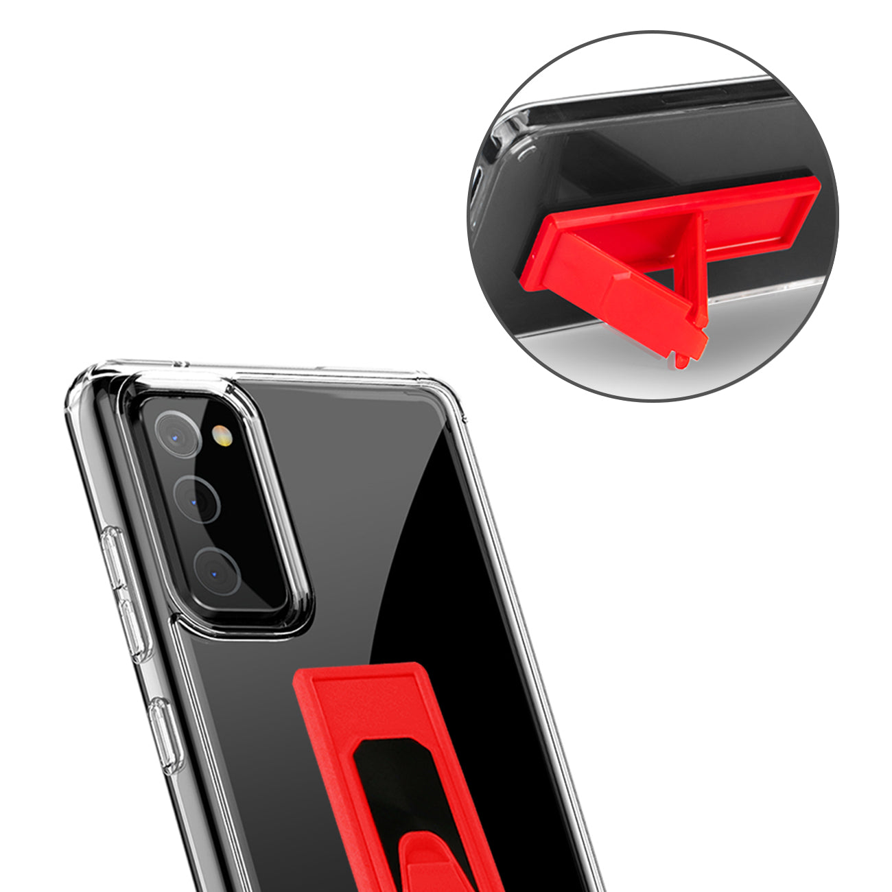 TPU Bumper Shockproof Case With Embedded Coil SAMSUNG GALAXY S20 FAN EDITION In Red