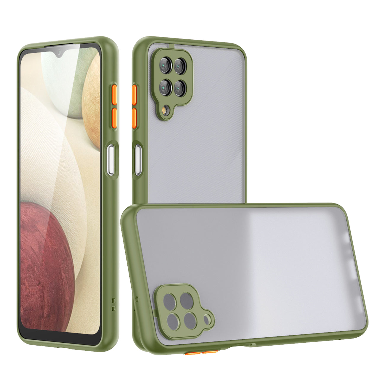 Case Camera Protection Translucent Samsung Galaxy A12 5G Light Green Color