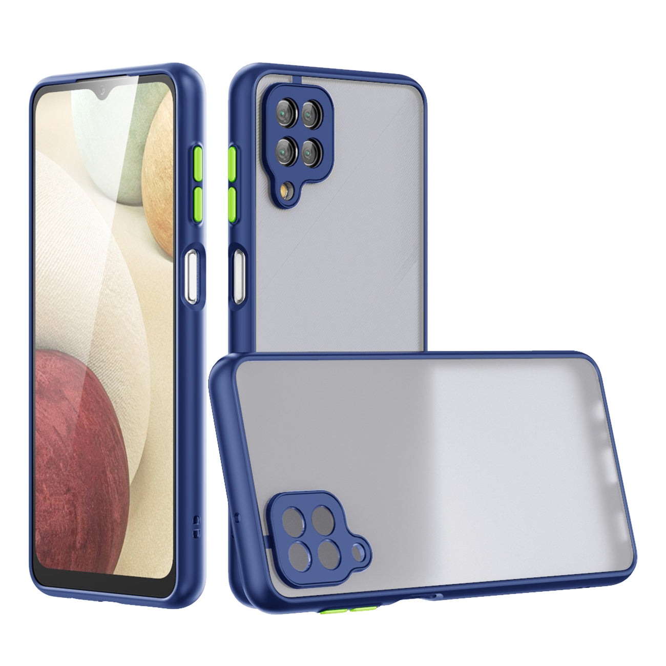 Case Camera Protection Translucent Samsung Galaxy A12 5G Navy Color