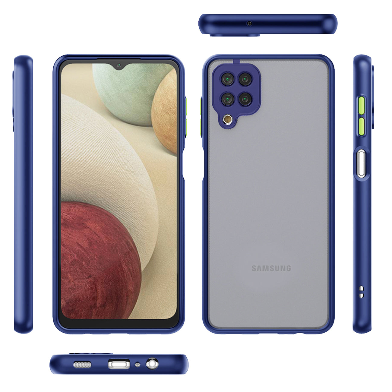 Case Camera Protection Translucent Samsung Galaxy A12 5G Navy Color