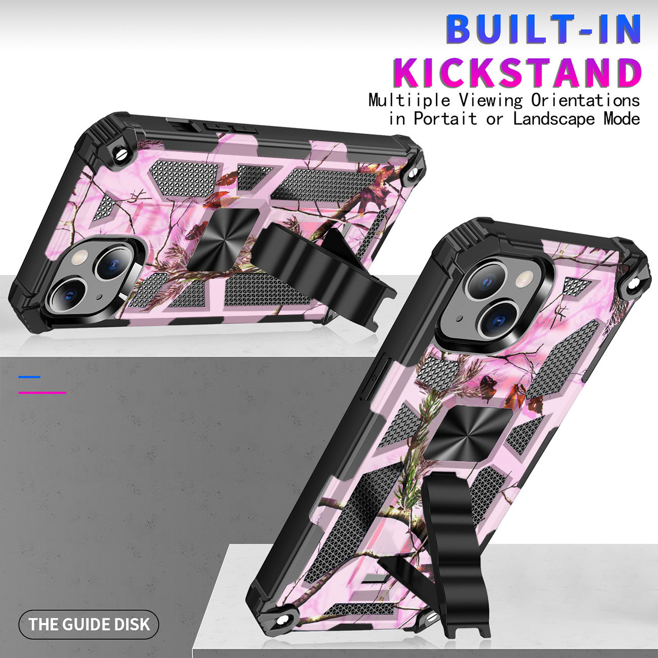 Case TPU With Built-In Kickstand Magnetic Mount Tree Leaf Patterns Apple iPhone 13 Mini