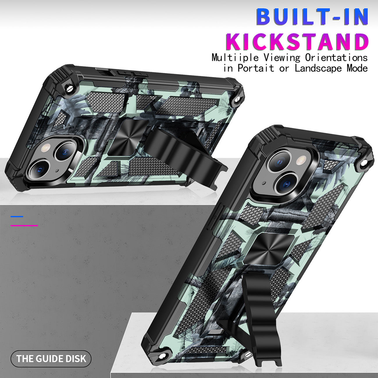 Case TPU With Built-In Kickstand Magnetic Mount Tree Leaf Patterns Apple iPhone 13 Mini