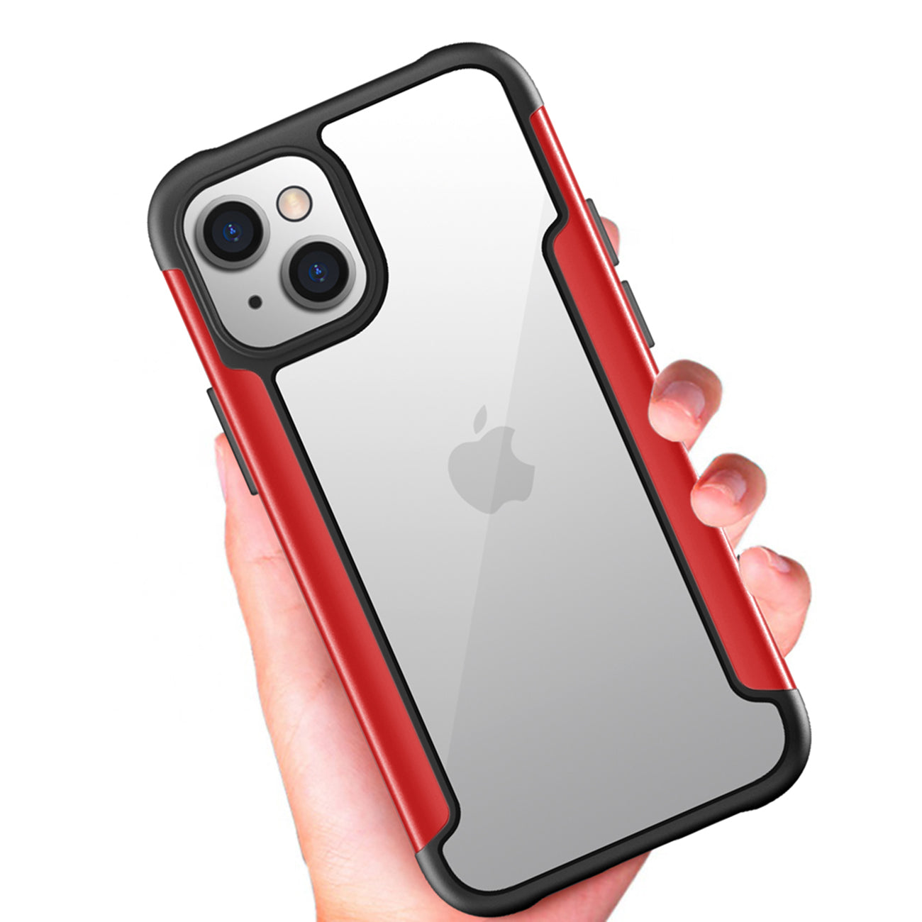 Case Metal Bumper PC TPU High Quality Clean For iPhone 13 Mini Red Color