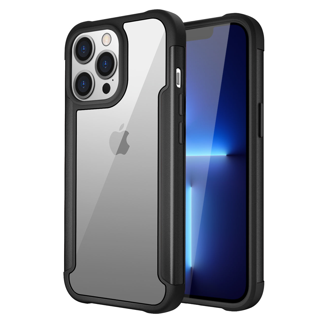 Case Metal Bumper PC TPU High Quality Clean For iPhone 13 Pro Black Color
