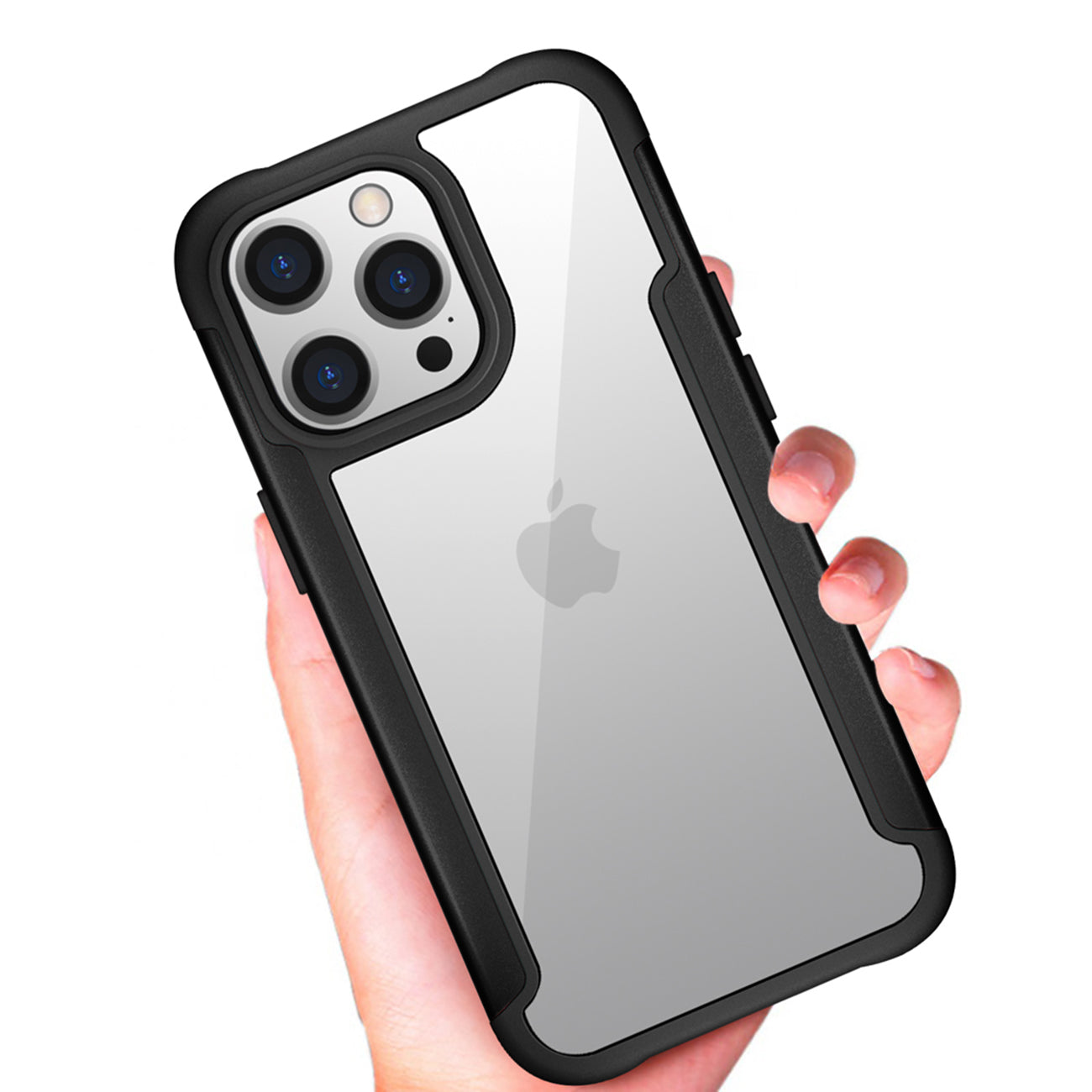 Case Metal Bumper PC TPU High Quality Clean For iPhone 13 Pro Black Color