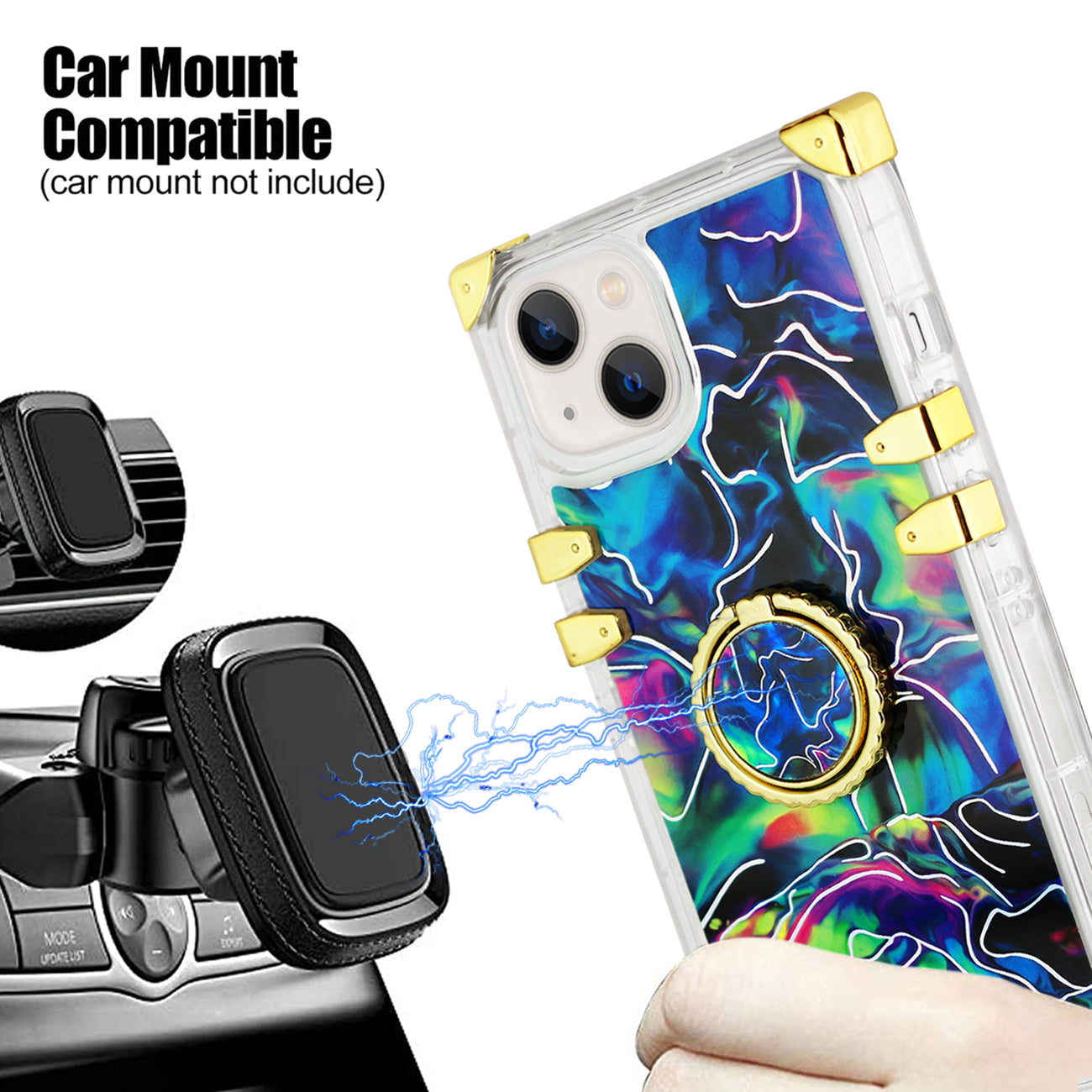 IPHONE 13 Floral Print Case with Ring Holder In Mixed color