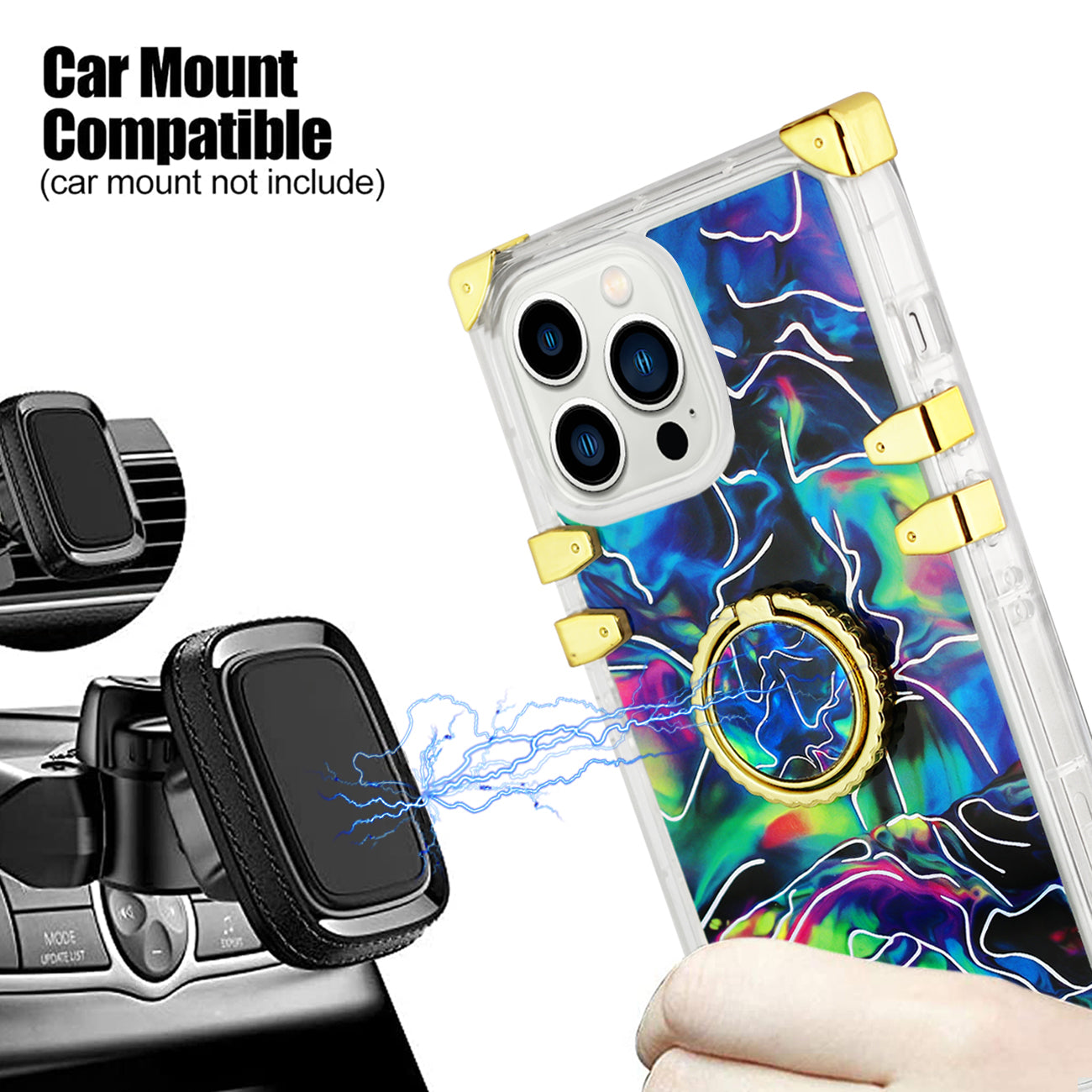 IPHONE 13 Floral Print Case with Ring Holder In Mixed color