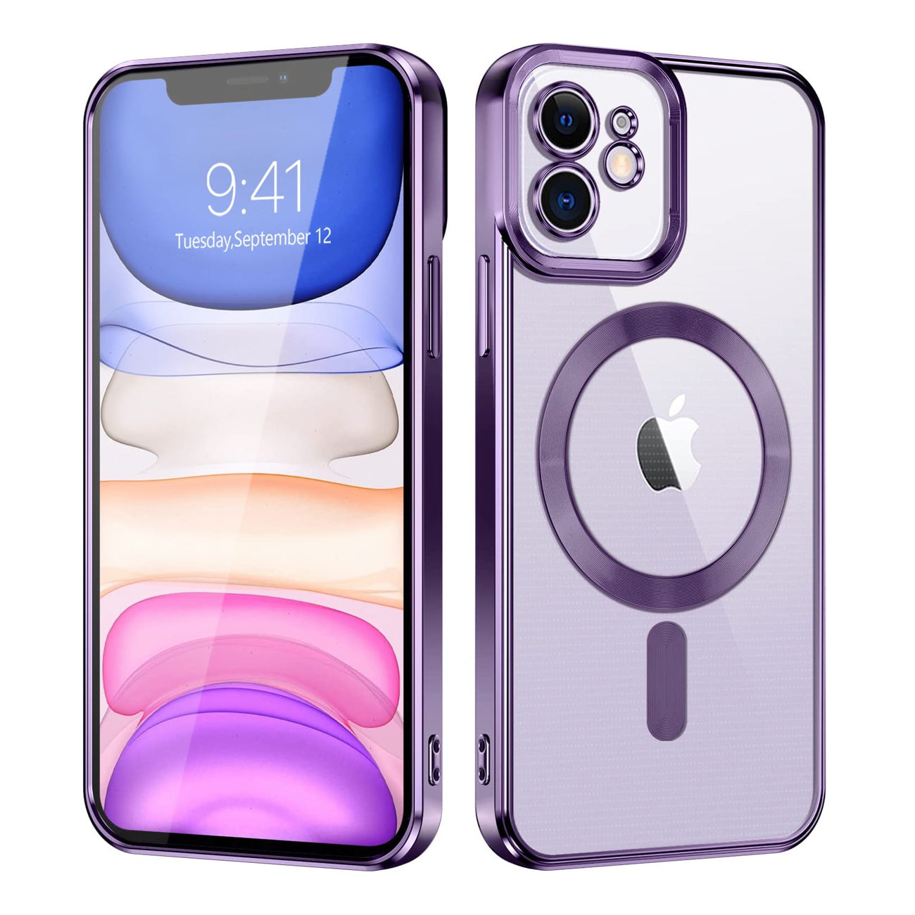 Case Bumper TPU Magnetic Wireless Charging iPhone 11 Purple Color