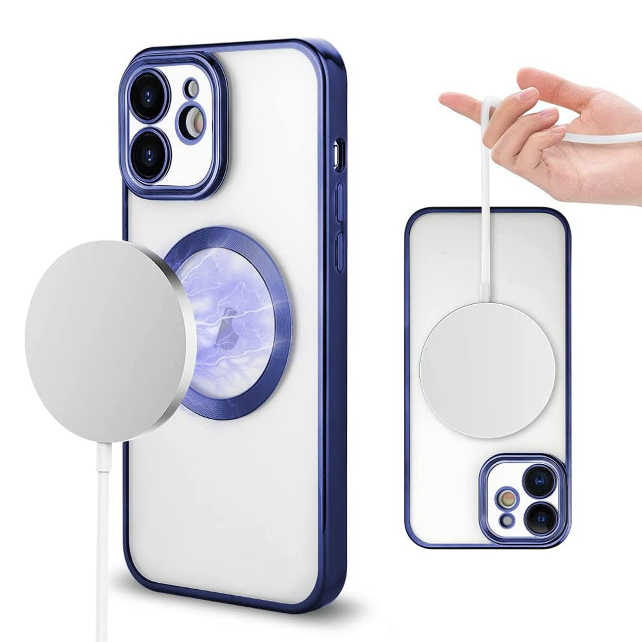Case Bumper TPU Magnetic Wireless Charging iPhone 11 Purple Color