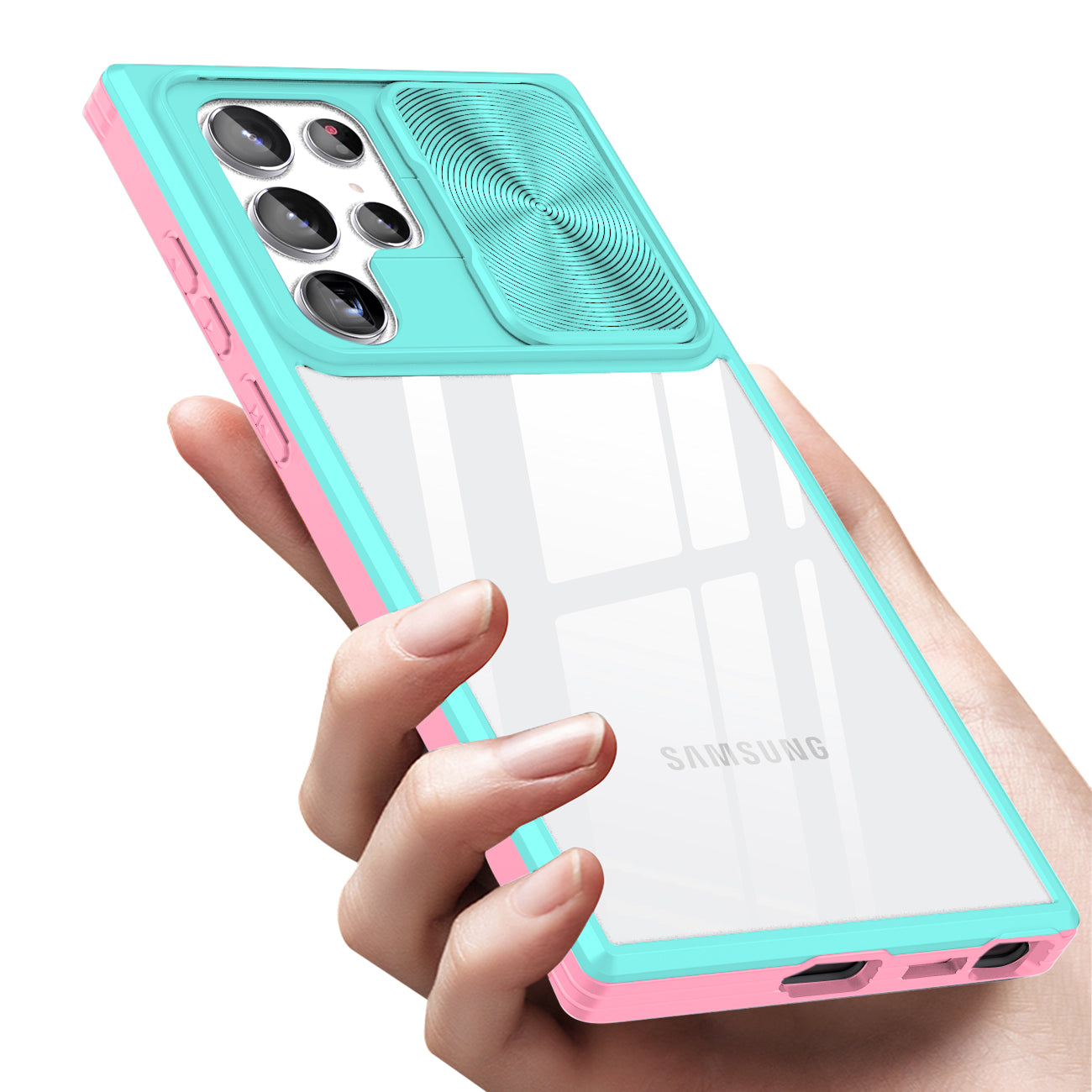 Phone Case With Mobile Phone Protective Film Slide Camera Lens Full Protection Samsung Galaxy S22 Ultra Blue Color